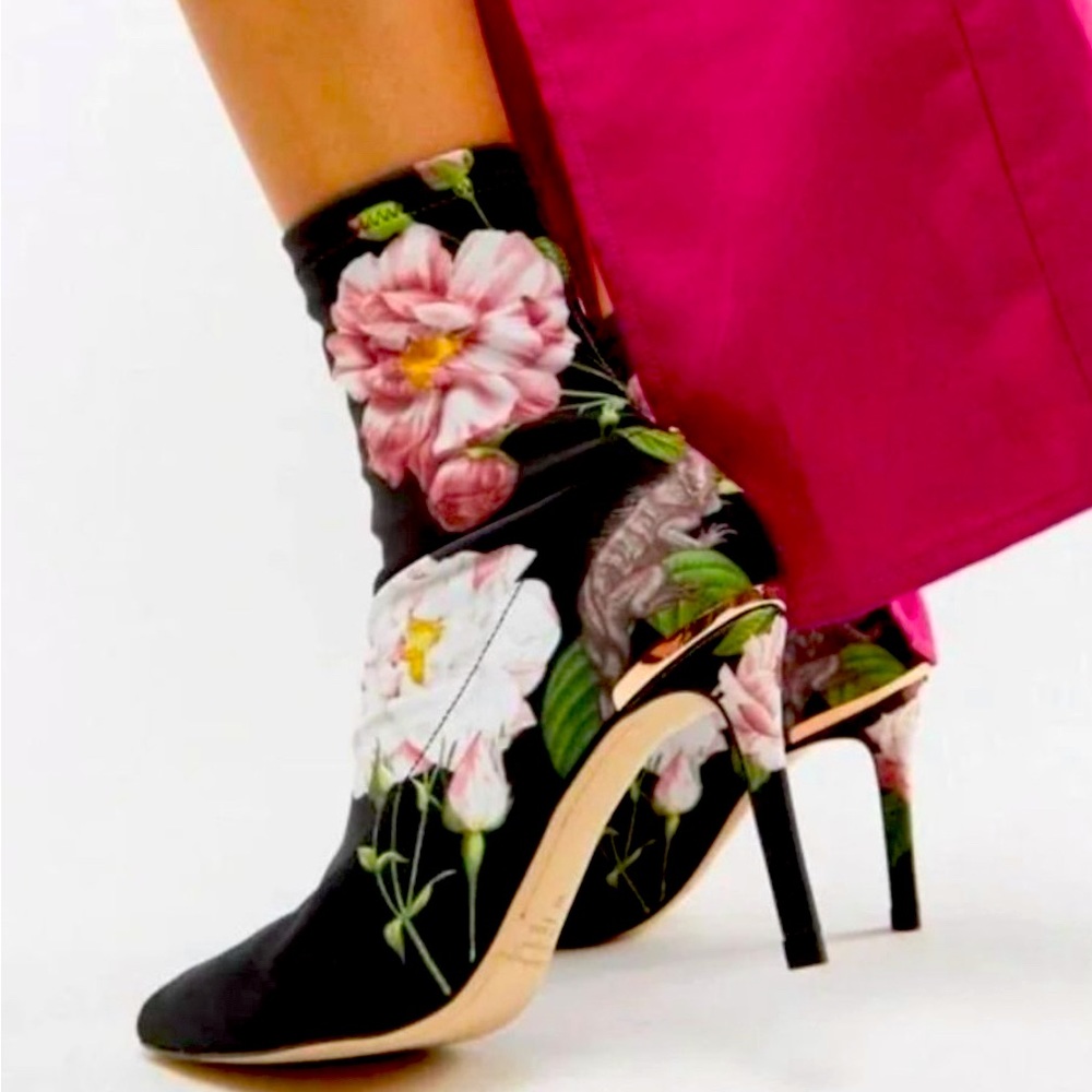Ted Baker Elzbet Floral sock boots
